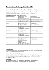 Ausschreibung Opti-Liga Unterelbe 2015