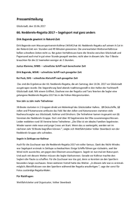 Pressemitteilung - Nedderelv-Regatta 2017