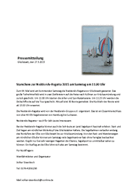 Pressemitteilung Startschuss Nedderelv-Regatta 2015